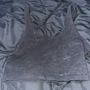 Black Cropped Tank Top